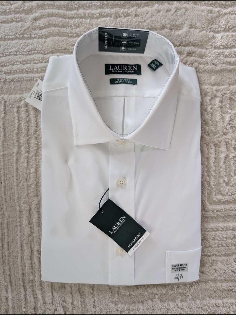 Ralph Lauren Men’s White Dress Shirt - Point Collar